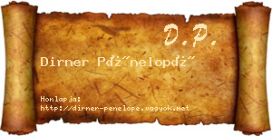 Dirner Pénelopé névjegykártya